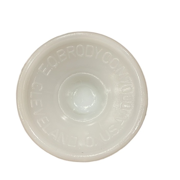 Milk Glass, White Glass, Ribbed Milk Glass, Ribbed Glass Pedestal Vase - Picture 2 of 6